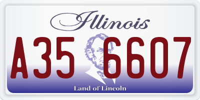 IL license plate A356607
