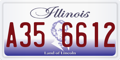 IL license plate A356612