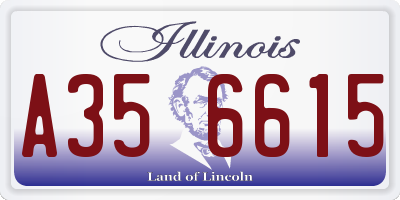 IL license plate A356615