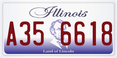 IL license plate A356618
