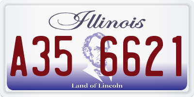 IL license plate A356621