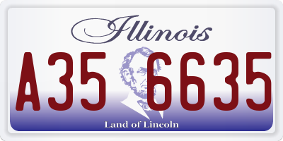 IL license plate A356635