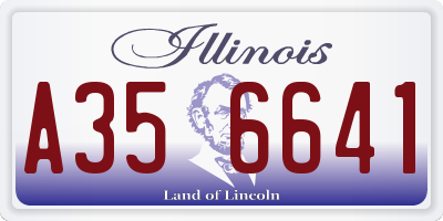 IL license plate A356641