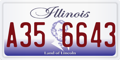 IL license plate A356643