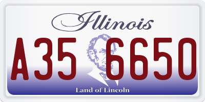 IL license plate A356650
