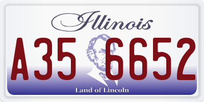 IL license plate A356652
