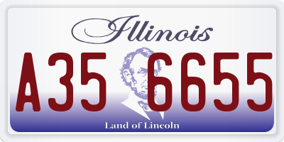 IL license plate A356655