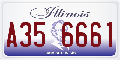IL license plate A356661