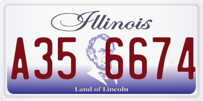 IL license plate A356674