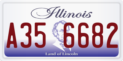 IL license plate A356682