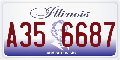 IL license plate A356687