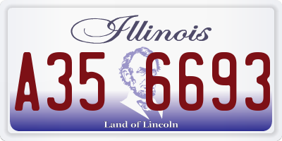 IL license plate A356693