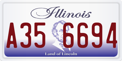 IL license plate A356694