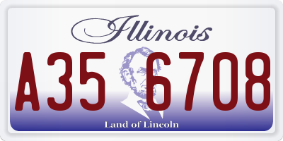 IL license plate A356708