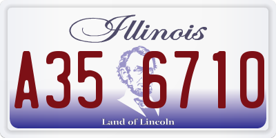 IL license plate A356710