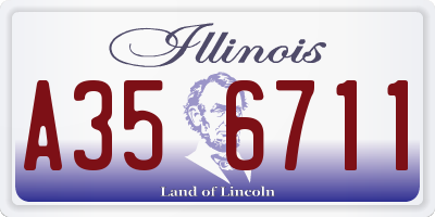 IL license plate A356711