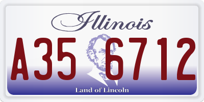 IL license plate A356712