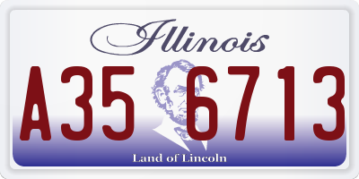IL license plate A356713