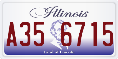 IL license plate A356715