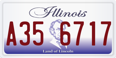 IL license plate A356717