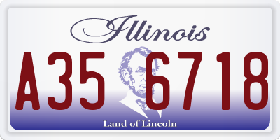 IL license plate A356718