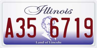IL license plate A356719