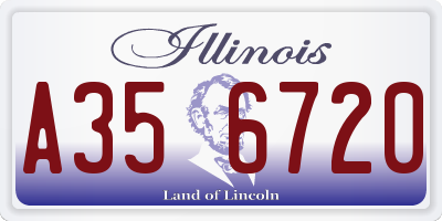 IL license plate A356720