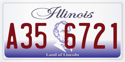 IL license plate A356721