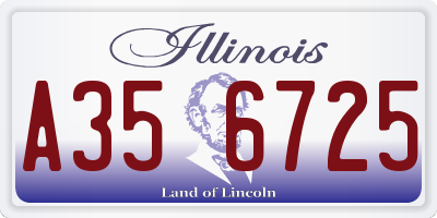 IL license plate A356725