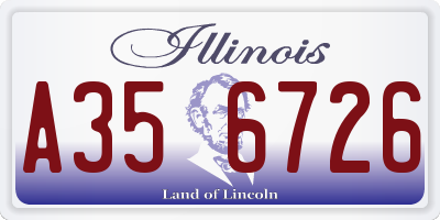 IL license plate A356726