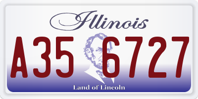 IL license plate A356727