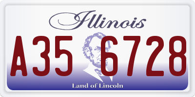 IL license plate A356728