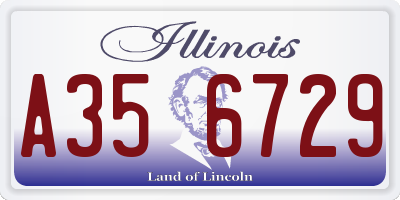 IL license plate A356729