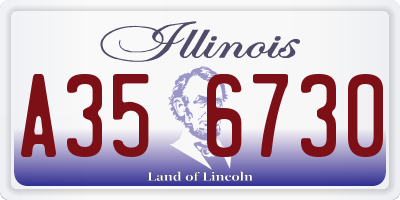 IL license plate A356730