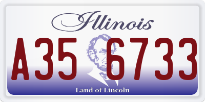 IL license plate A356733