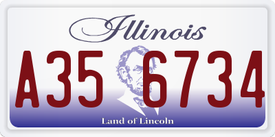 IL license plate A356734