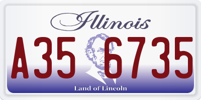 IL license plate A356735
