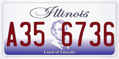 IL license plate A356736