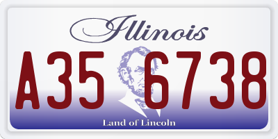 IL license plate A356738