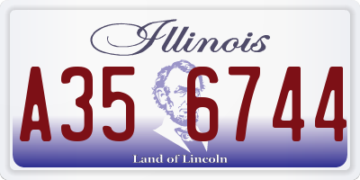 IL license plate A356744