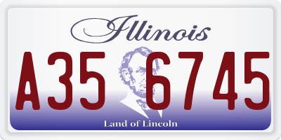 IL license plate A356745