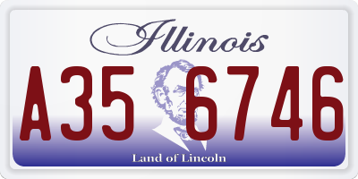 IL license plate A356746