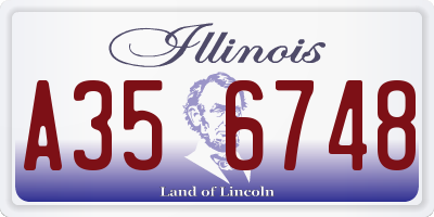 IL license plate A356748
