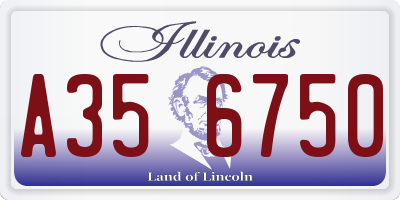 IL license plate A356750