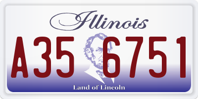 IL license plate A356751