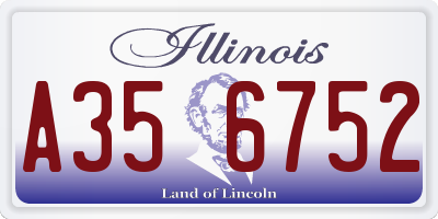 IL license plate A356752