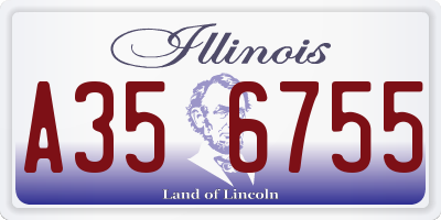 IL license plate A356755