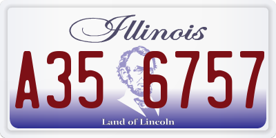 IL license plate A356757