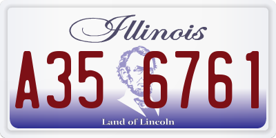 IL license plate A356761