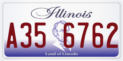 IL license plate A356762